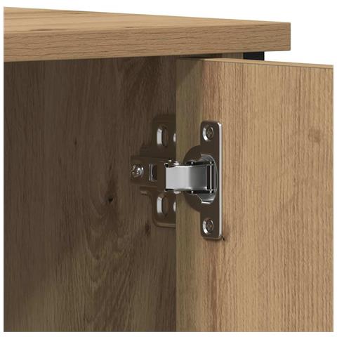 Mobile TV  in Rovere Artigianale 100x40x50 cm in Legno ingegnerizzato e Acciaio - Foto 9