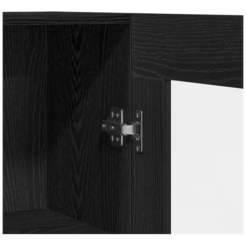 Libreria Nera in Finitura Rovere di  82,5x30,5x150 cm in Legno Ingegnerizzato - Foto 9