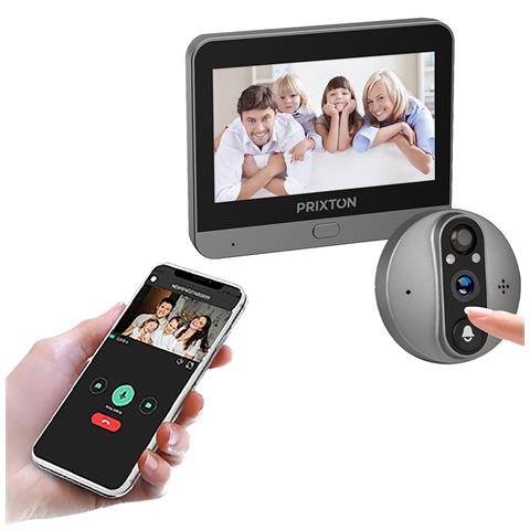 Spioncino Digitale Smart Guard Dv50, Schermo A Colori Da 4,3"", Wifi E App Mobile, Visione Notturna, Sensore Di Movimento Pir, Audio Bidirezionale, Scheda Sd Fino A 64 Gb, 3 Mesi Di Autonomia - Foto 2