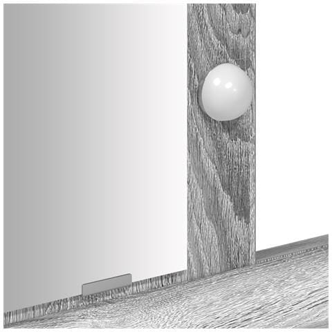 Tavolo da trucco con luci LED Grigio Sonoma 100x41x140 cm - Foto 9