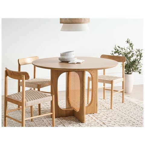 Tavolo Da Pranzo Karlo Marrone Chiaro 120 Cm 120 Cm - Foto 1