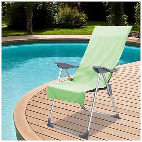 Asciugamani per Sedia Outdoor 2 pcs Blu 130 x 60 cm - Foto 2