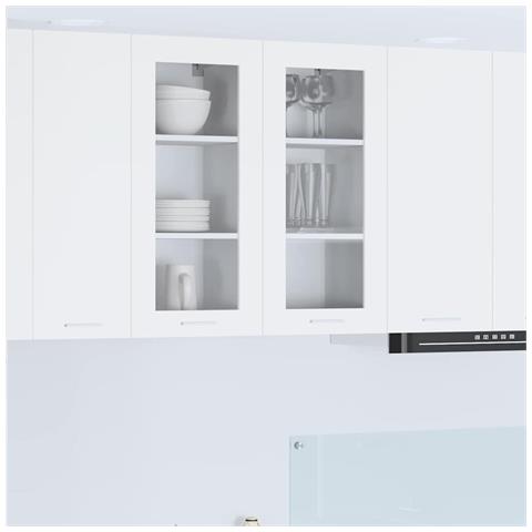 Armadio pensile Riga Bianco 40 x 31 x 80 cm Legno multistrato - Foto 2