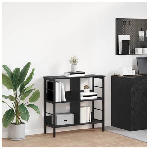 Libreria Rovere Nero 82 x 32 x 79 cm Legno multistrato - Foto 2