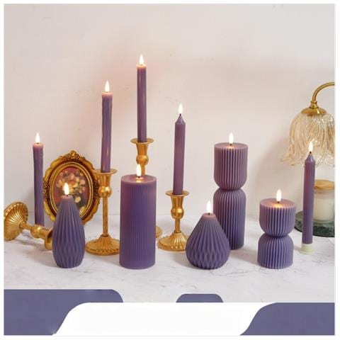 Candela Elettronica A Led Serie Notte Scura Viola - Senza Fiamma, A Batteria, Decorazioni Per Casa E Matrimoni - Foto 7