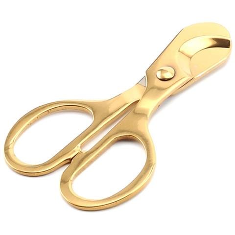 Tagliasigari Artistico In Acciaio Inox - Stile A Stretta Di Mano, Finitura Oro Lucido - Foto 1