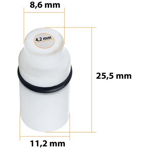 Ugello Di Sabbiatura In Ceramica - Alta Durata E Compatibilità | Dimensioni: 8,6 Mm X 25,5 Mm X 11,2 Mm | Ricambio Essenziale Per Sabbiatrici - Foto 2
