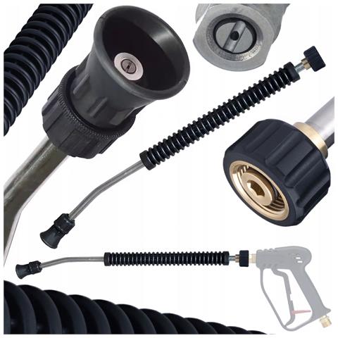 Lancia Alta Pressione 50cm 15° - Compatibile Con Idropulitrici Kärcher Hd /hds | Ugello Piatto | Acciaio Inox, Manico Gommato - Foto 1