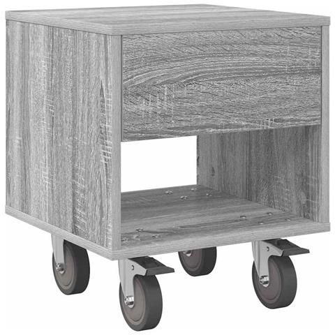 Comodino Grigio Sonoma 40,5 x 40 x 48 cm Legno multistrato - Foto 1