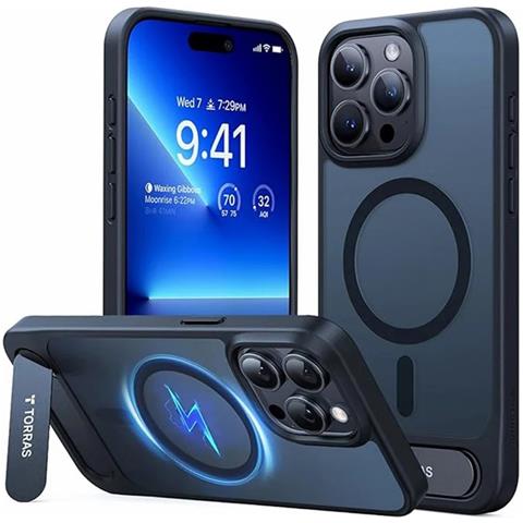 Cover per iPhone 15 Pro Max - TPU+PC, Nero, MagSafe - Foto 1