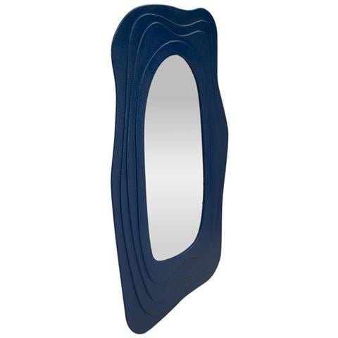 Specchio Da Parete Dafne Blu Con Sagoma Ondulata 98x172 Cm - Foto 2