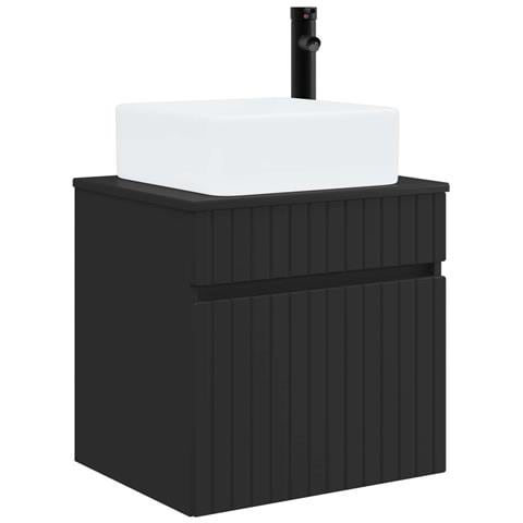 Mobile lavabo da parete Nero 49 x 41 x 63 cm - Foto 1