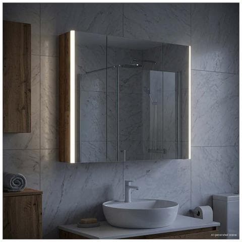 Mobiletto per specchio da bagno Legno vecchio - Foto 2