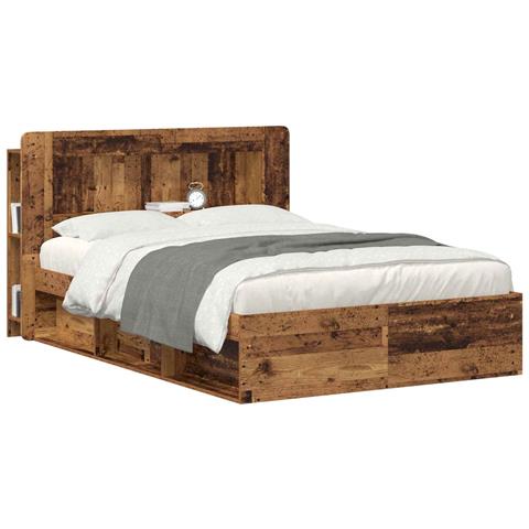 Testata del letto Legno antico Legno ingegnerizzato - Foto 2