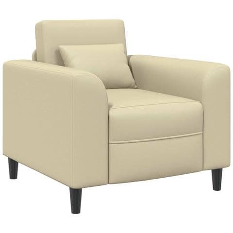 Poltrona Crema Similpelle - Foto 1