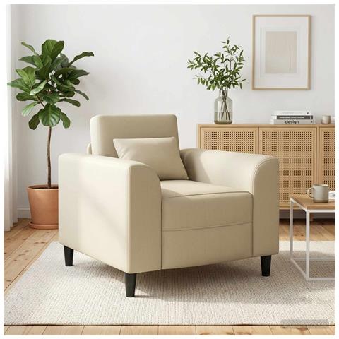 Poltrona Crema Similpelle - Foto 2