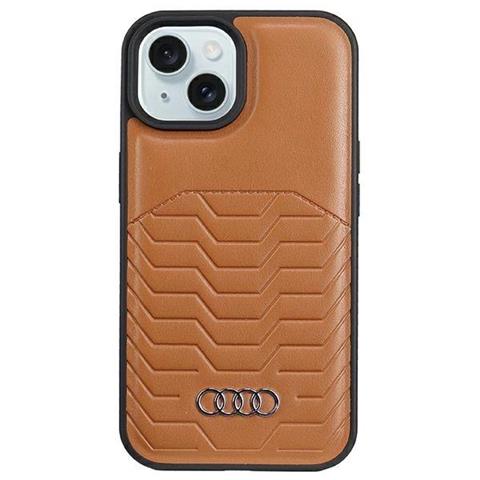 Custodia In Pelle Sintetica Audi Con Magsafe, Per Iphone 15 / 14 / 13 - Marrone - Foto 2