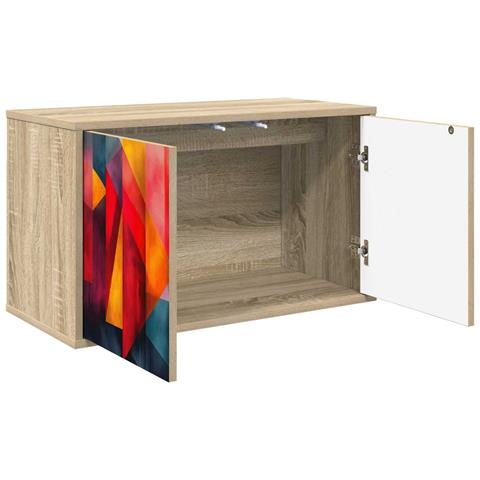 Mobile TV da Parete HEESCH 69 x 33 x 40 cm Rovere Sonoma - Foto 2
