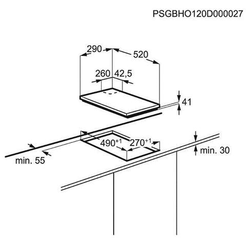 Piano Cottura EGC3322NVK a Gas 2 Fuochi Gas Colore Nero - Foto 2