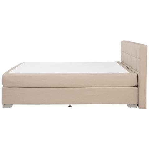 Letto Boxspring Matrimoniale In Tessuto Beige 180x200cm Admiral - Foto 32