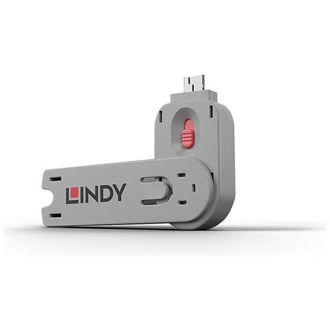 40620 Clip Sicura Chiave Bloccaporta Usb Tipo A Rosa Acrilonitrile Butadiene Stirene [abs] 1 Pz (usb Port Blocker - Foto 3