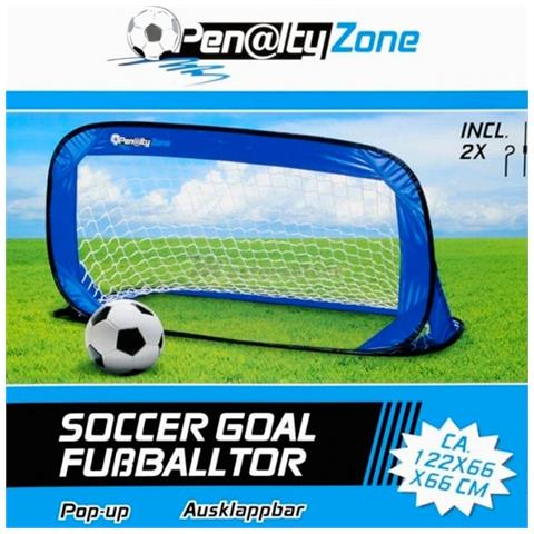 Porta Da Calcio Apertura Pop-up 122x66cm Sport Esterno Calcetto Blu - Foto 1