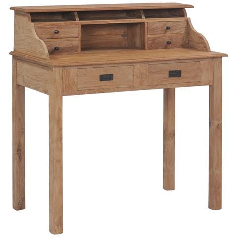 Scrivania 90x50x100 Cm In Legno Massello Di Teak - Foto 1