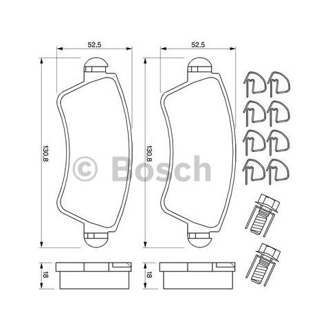 Kit Pastiglie Freno Bp942 0.986.424.801 - Foto 3