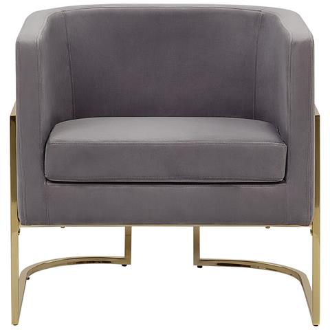 Poltrona In Velluto Grigio Sirkka - Foto 16