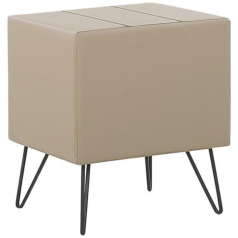 Comodino In Similpelle Beige Betin - Foto 19