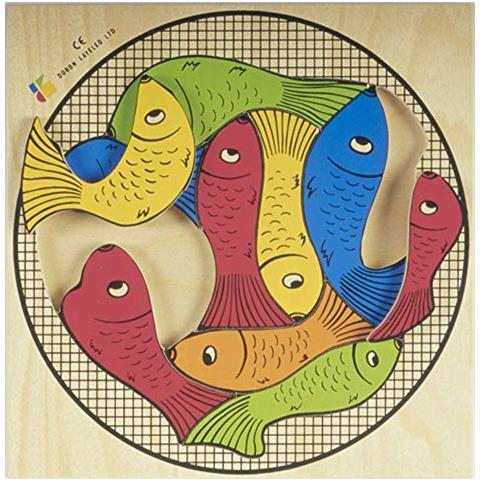 Puzzle Bsm- In Legno, Motivo I Pesci, E72511720, Multicolore - Foto 1