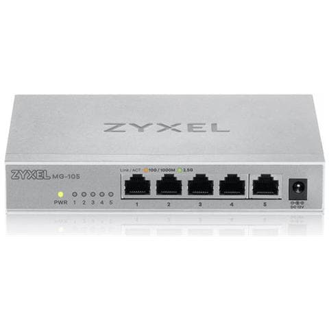 MG-105 Switch di Rete Non Gestito 5 Porte 2.5G Ethernet (100/1000/2500) Full Duplex Montabile a Parete - Foto 2
