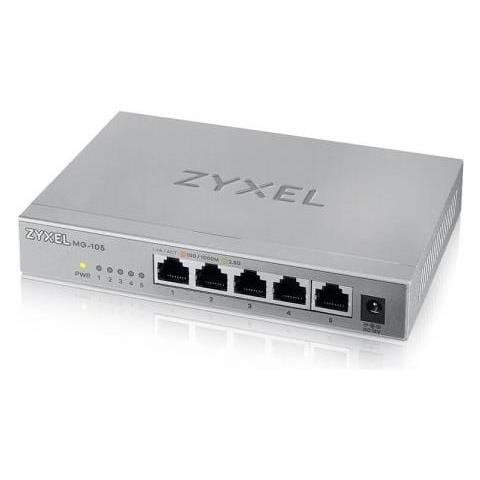 MG-105 Switch di Rete Non Gestito 5 Porte 2.5G Ethernet (100/1000/2500) Full Duplex Montabile a Parete - Foto 3