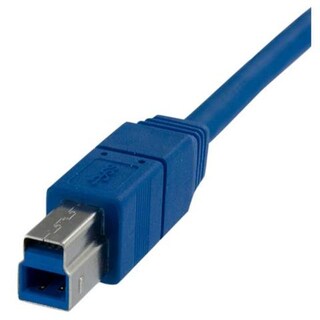 System-S Cavo USB 3.0 Angolare 1m | Tipo A Maschio A B Maschio | Trasferimento 5 Gbps | Blu