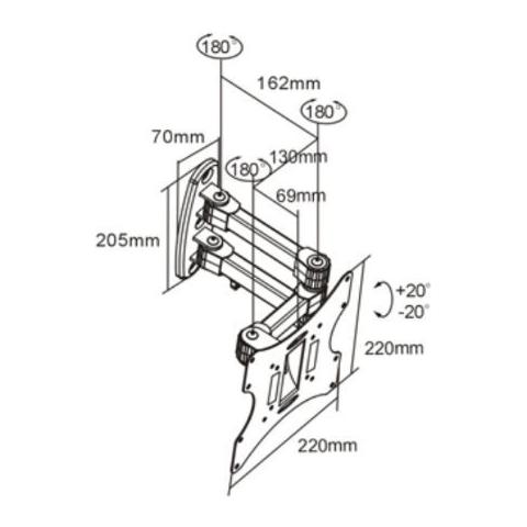 Supporto TV da Parete PM-BASIC2-37 37" Portata Max 30 Kg - Foto 5