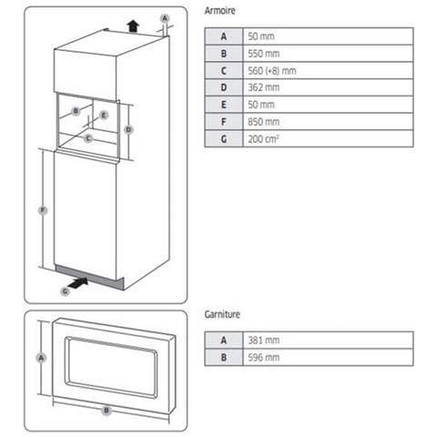 Solo Microonde Da Incasso 20l 850w Nero - Ms20a7013ab - Foto 2