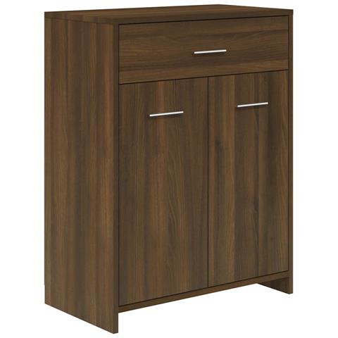 Armadietto Bagno Rovere Marrone 60x33x80 cm Legno tecnico - Foto 1