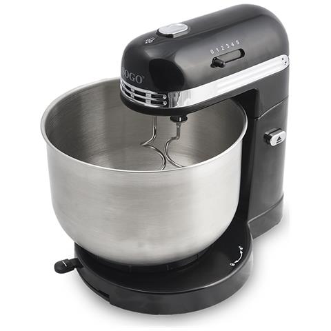 Mixer Frullatore Ed Impastatrice 5 Velocità 3,5L 350W Colore Argento /Nero - Foto 3