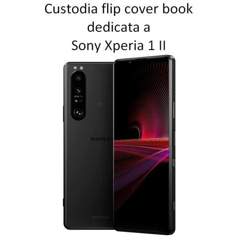 Custodia A Libro Book Case Per Sony Xperia 1 Ii Black - Foto 2