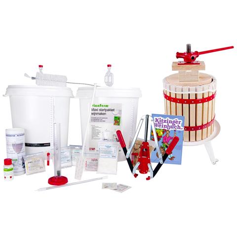 Kit Per Fare Il Vino - Maxi Con Pressa Per Frutta 12 Litri, Istruzioni In Olandese - Foto 1