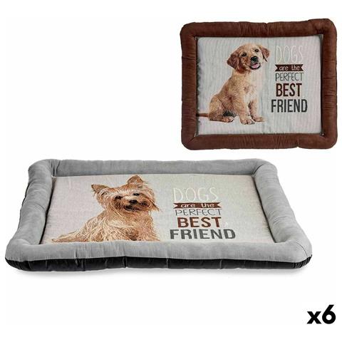 Letto Per Animali Domestici Cane 60 X 6 X 74 Cm (6 Unità) - Foto 1