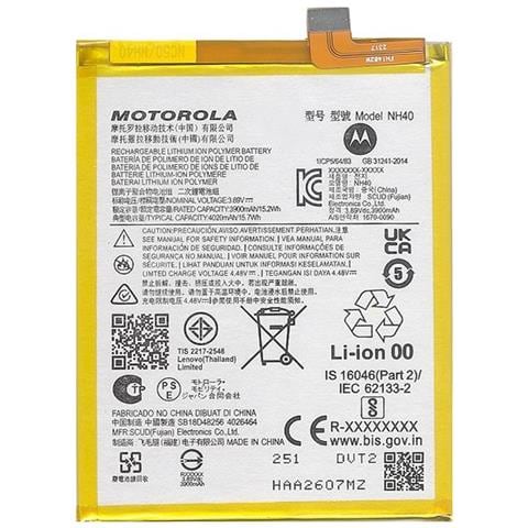 Ricambio Batteria Litio Integrata Originale Nh40 Bulk Per Moto E22 - E22i - Foto 1