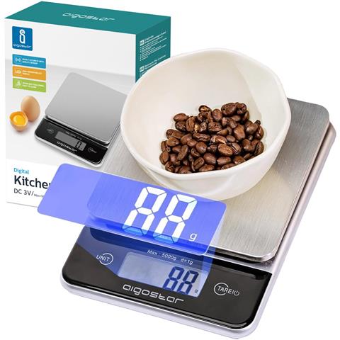 Bilancia Da Cucina Digitale 5 Kg In Acciaio Inox - Display Lcd, Funzione Tara, Conversione Unità - Foto 1