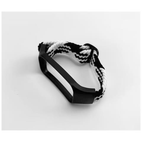Cinturino Xiaomi Band 8 Active - Nylon Traspirante Black+white - Foto 2