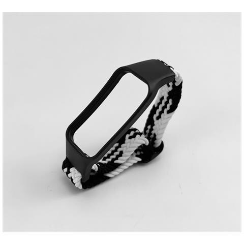 Cinturino Xiaomi Band 8 Active - Nylon Traspirante Black+white - Foto 4