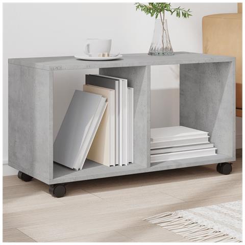 Mobiletto Con Ruote Grigio Cemento 72x33x42,5 Cm In Truciolato - Foto 1