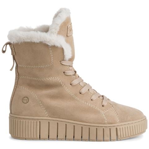 Wl Lace Boot Beige Stivali Pelle Scarpe Donna Beige Eu 37, 1-26216-43 400 - Foto 2