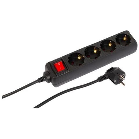 MC-GRU00415BS prolunghe e multiple 1,5 m 4 presa (e) AC Interno Nero - Foto 1