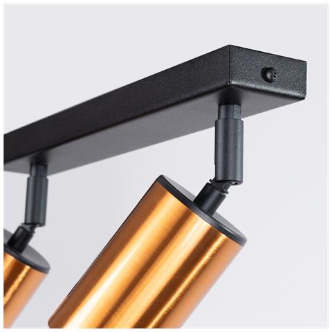 Lampada Da Soffitto Winx 2 Nero /coop Sl. 1375 - Moderno Lampade Da Soffitto Nero /rame 18.5x30x6 Cm - Foto 8