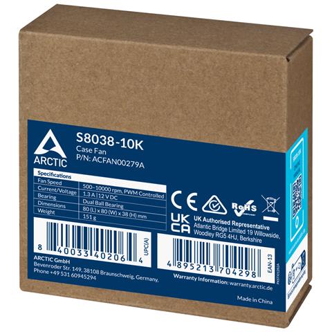 S8038-10K Processore Ventilatore 8 cm Nero 1 pz - Foto 2